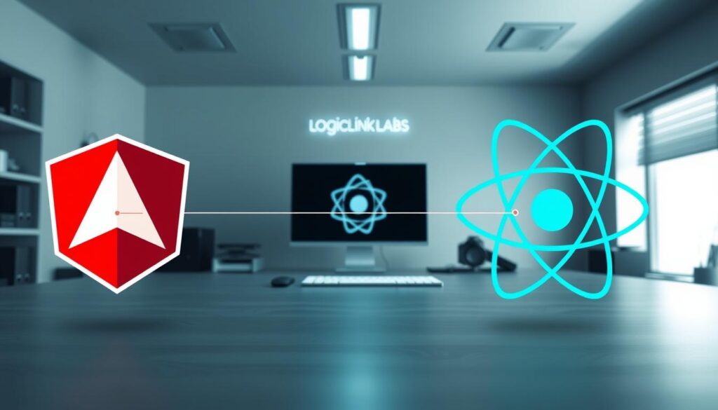 Angular framework and React library architecture comparison